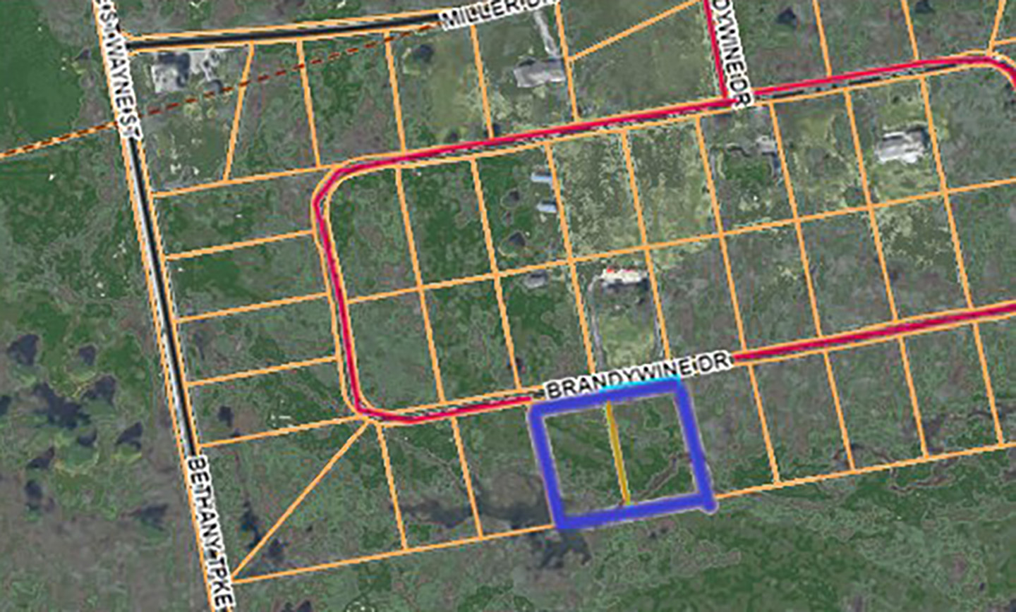 Property outline from GIS